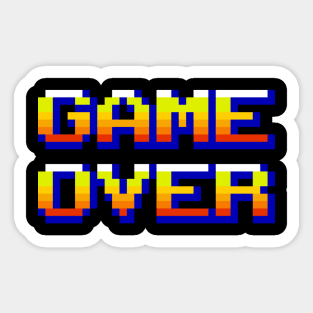 Game Over - Retro Married Video Game Shirt Sticker